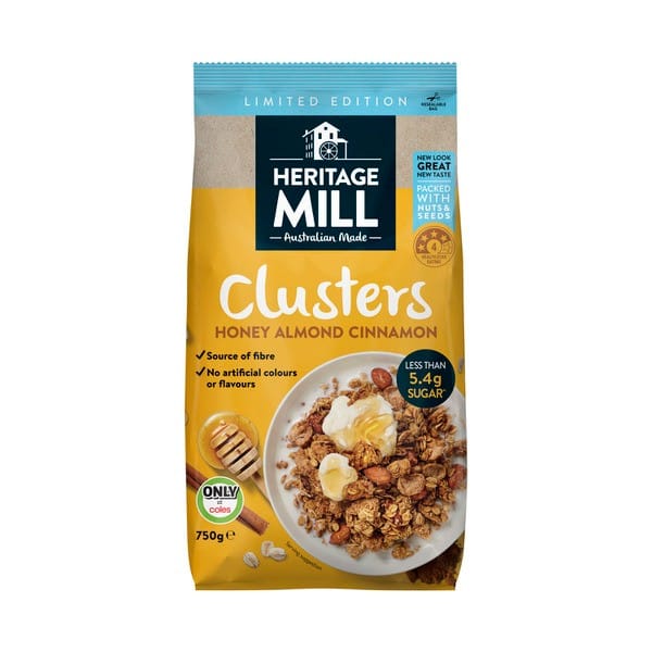 Heritage Mill Clusters Honey Almond Cinnamon 750g