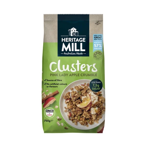 Heritage Mill Clusters Pink Lady Apple Crumble 750g