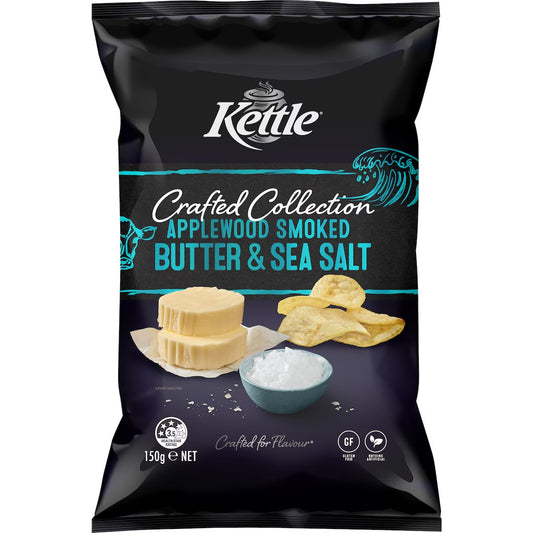 Kettle Crafted Applewood Smoked Butter & Sea Salt 150g