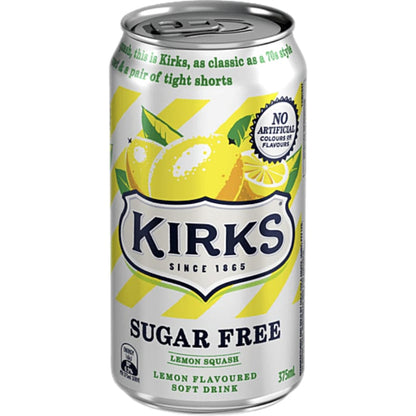 Kirks (10pk) Lemon Squash Sugar Free 375ml