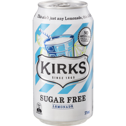 Kirks (10pk) Lemonade Sugar Free 375ml