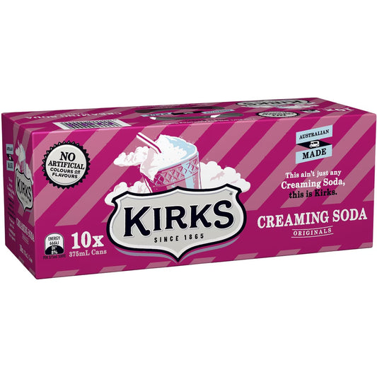 Kirks (10pk) Creaming Soda 375ml