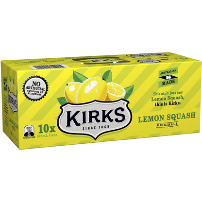 Kirks (10pk) Lemon Squash 375ml