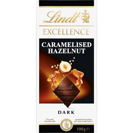 Lindt Excellence Dark Caramelised Hazelnut 100g