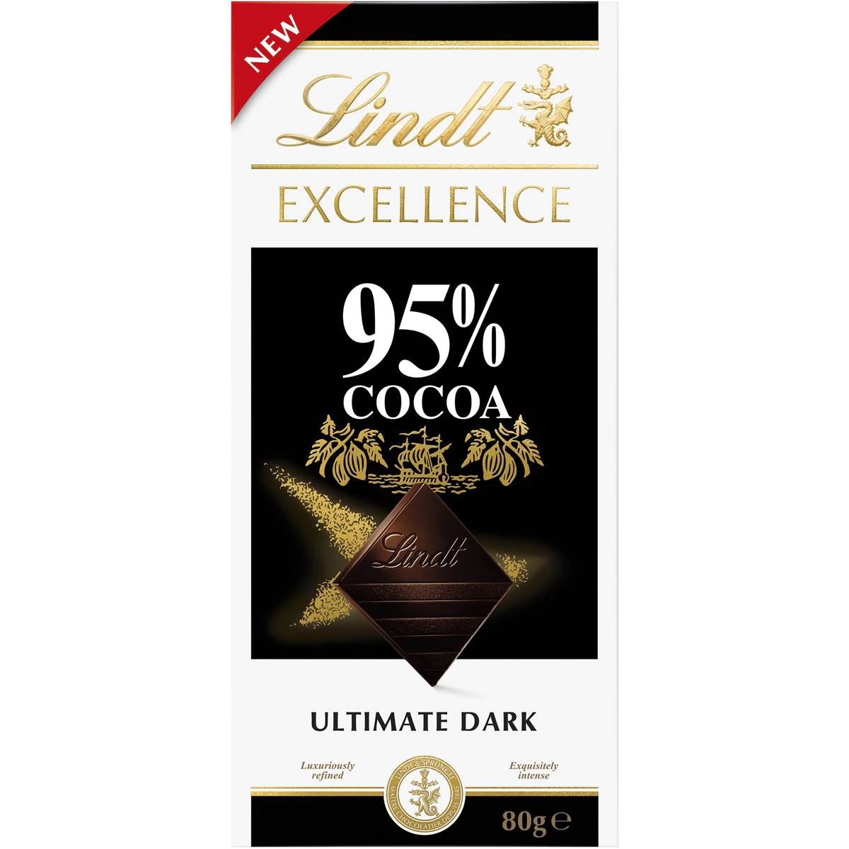 Lindt Excellence 95% Cocoa Ultimate Dark 80g
