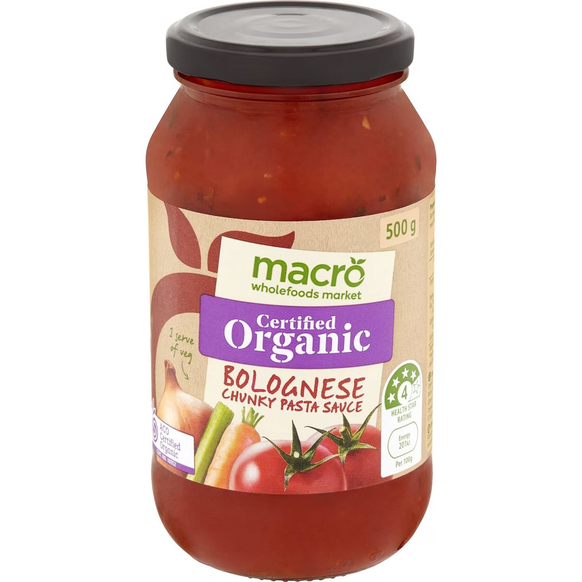 Macro Pasta Sauce Organic Bolognese 500g