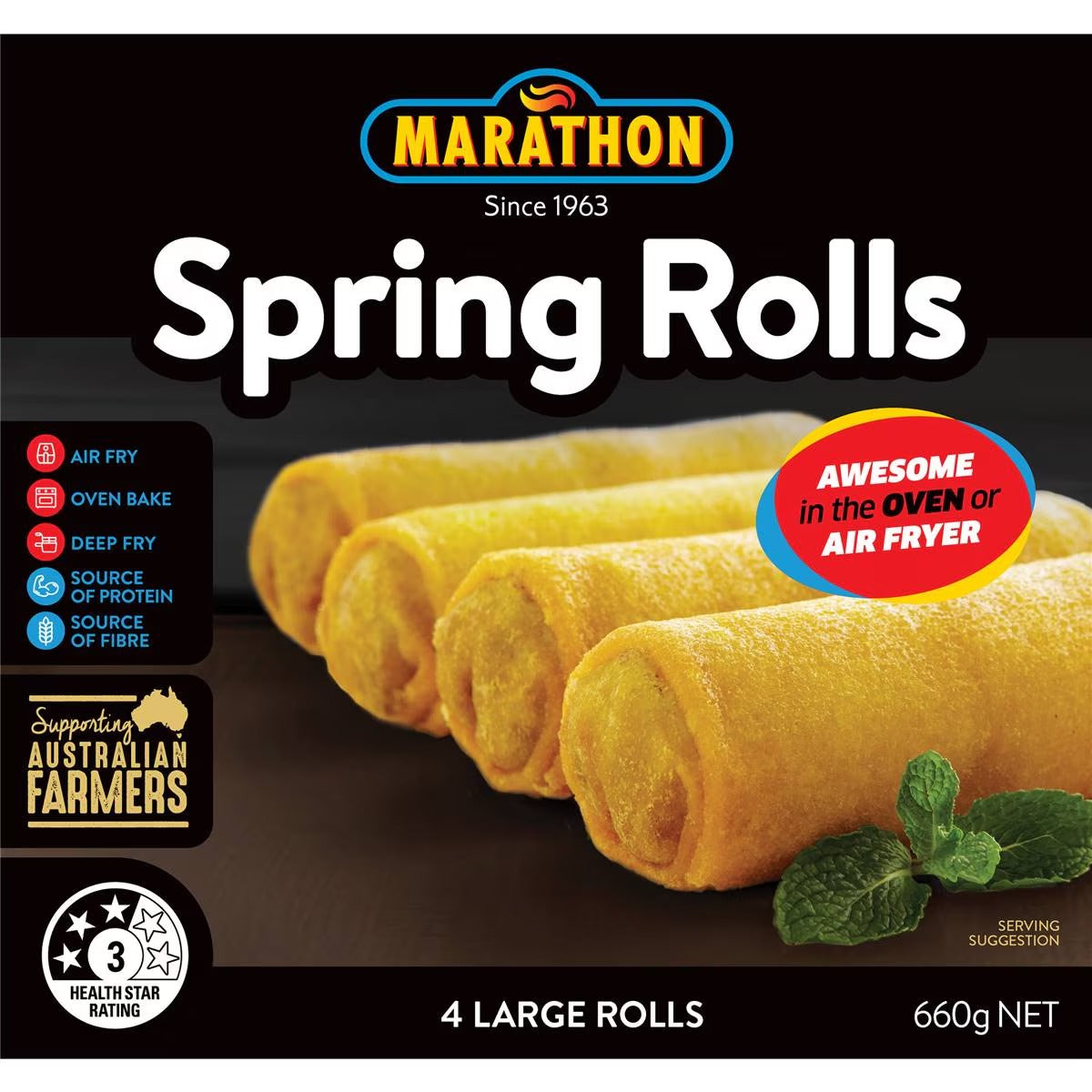 Frozen Marathon Spring Rolls 660g