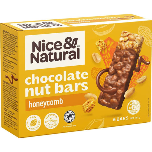 Nice & Natural Nut Bars Honeycomb (6pk) 180g