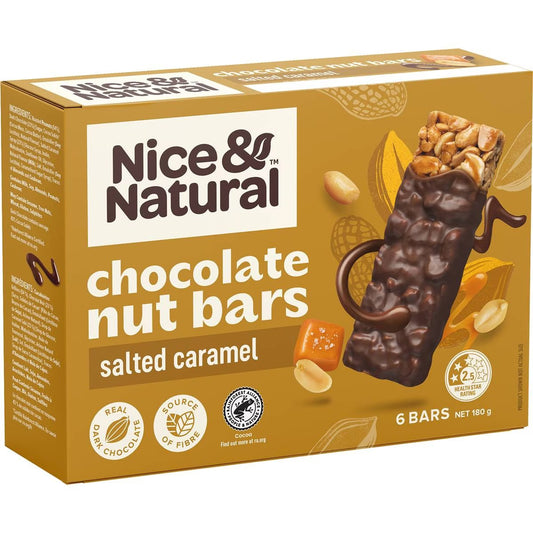 Nice & Natural Nut Bars Salted Caramel (6pk) 180g
