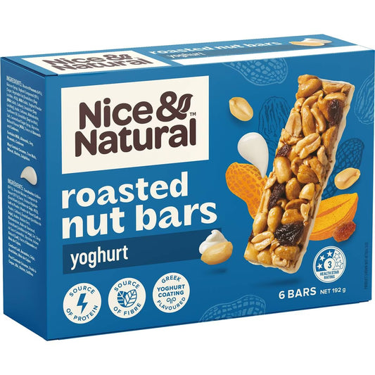 Nice & Natural Nut Bars Yoghurt (6pk) 192g