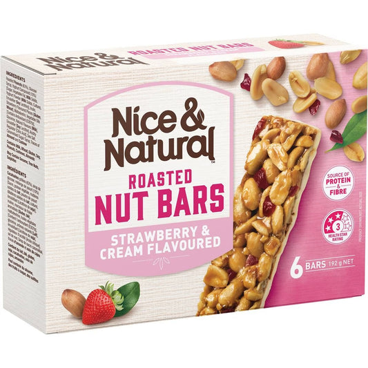 Nice & Natural Nut Bars Strawberry & Cream (6pk) 192g
