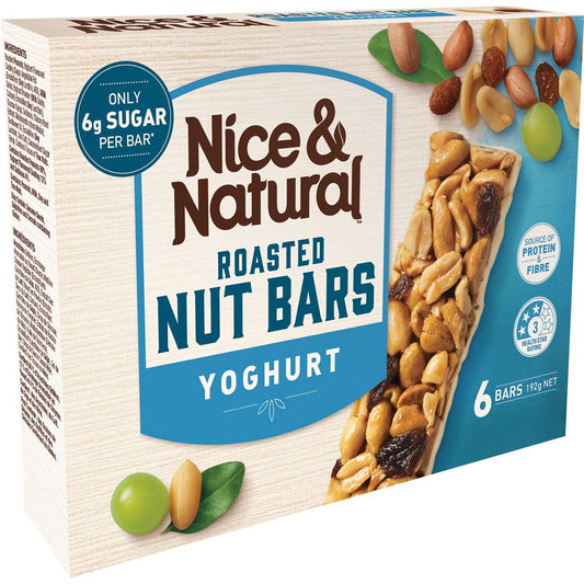Nice & Natural Nut Bars Yoghurt (6pk) 192g