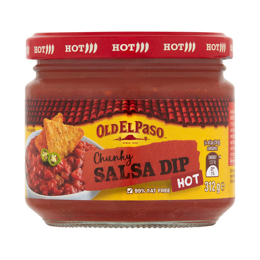 Old El Paso Salsa Dip Chunky Hot 312g