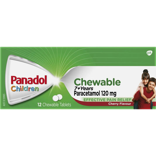 Panadol Children 7+ Years Chewable Tablet 12pk