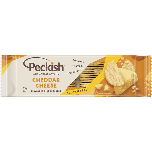 Peckish Rice Crackers Cheddar Cheese 90g