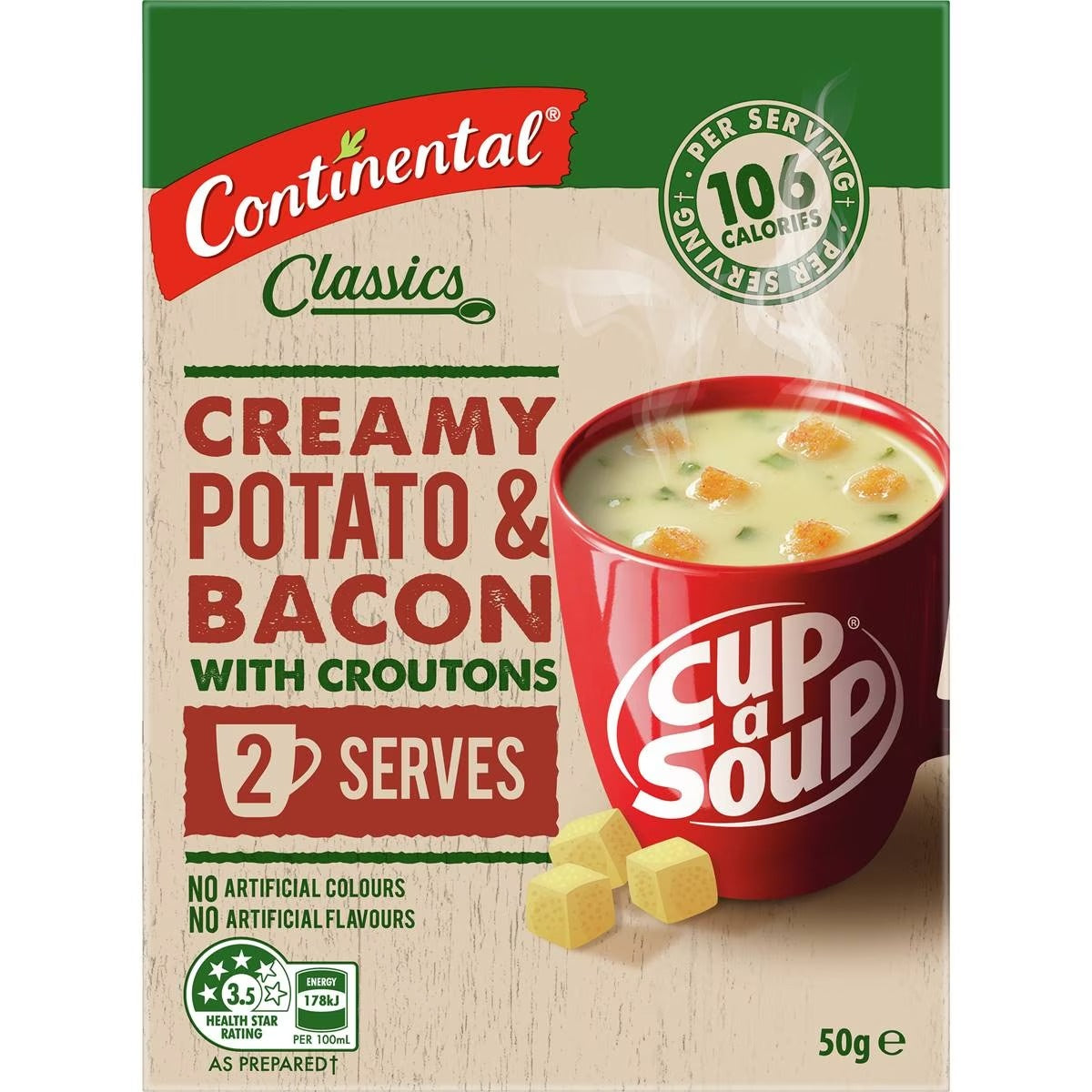 Continental Cup A Soup Creamy Potato & Bacon (2pk) 50g