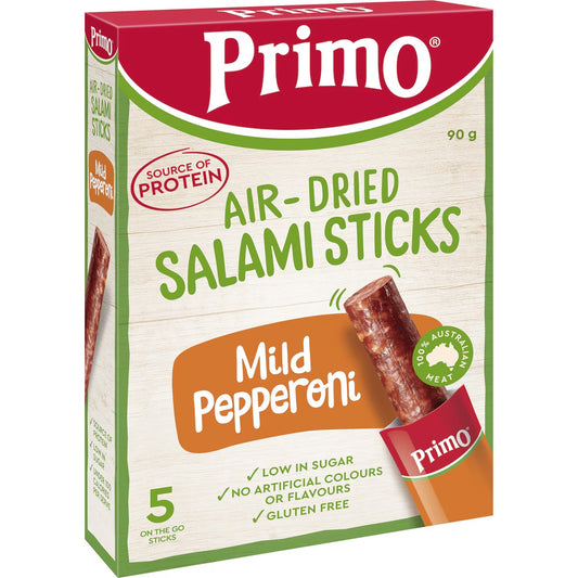 Primo Salami Sticks Mild Pepperoni (5pk) 90g