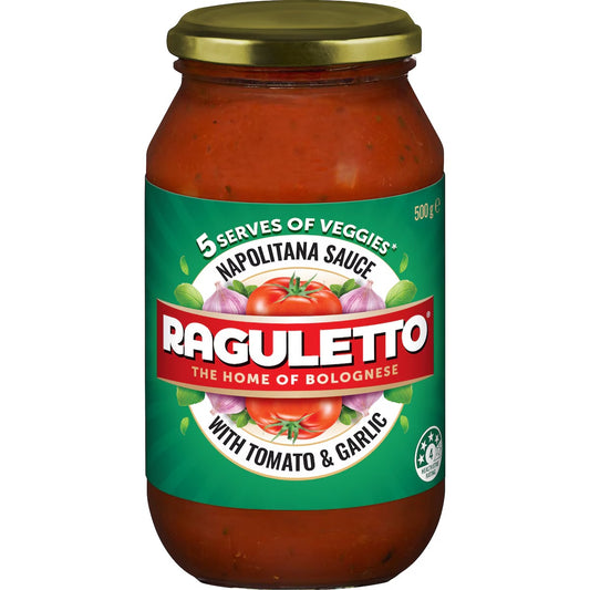 Raguletto Pasta Sauce Tomato & Garlic 500g