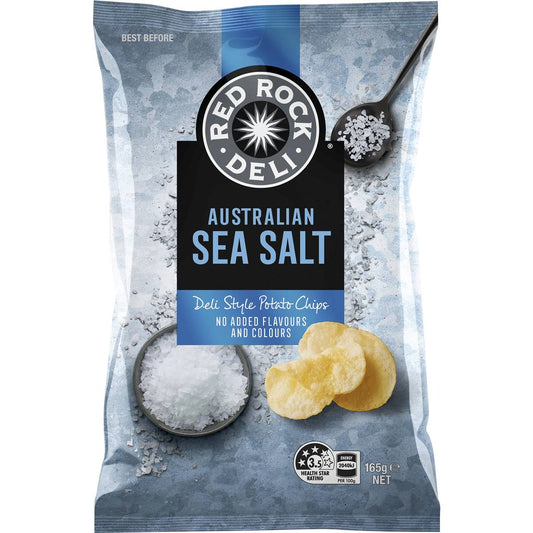 Red Rock Deli Chips Australian Sea Salt 165g