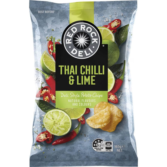 Red Rock Deli Chips Thai Chilli & Lime 165g