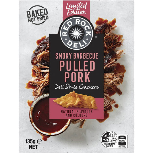 Red Rock Deli Crackers Smoky Barbecue Pulled Pork 135g
