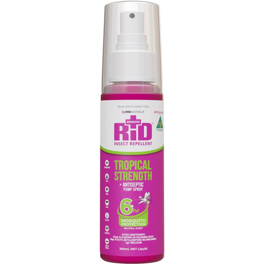 Rid Insect Repellent Tropical Strength + Antiseptic 100ml