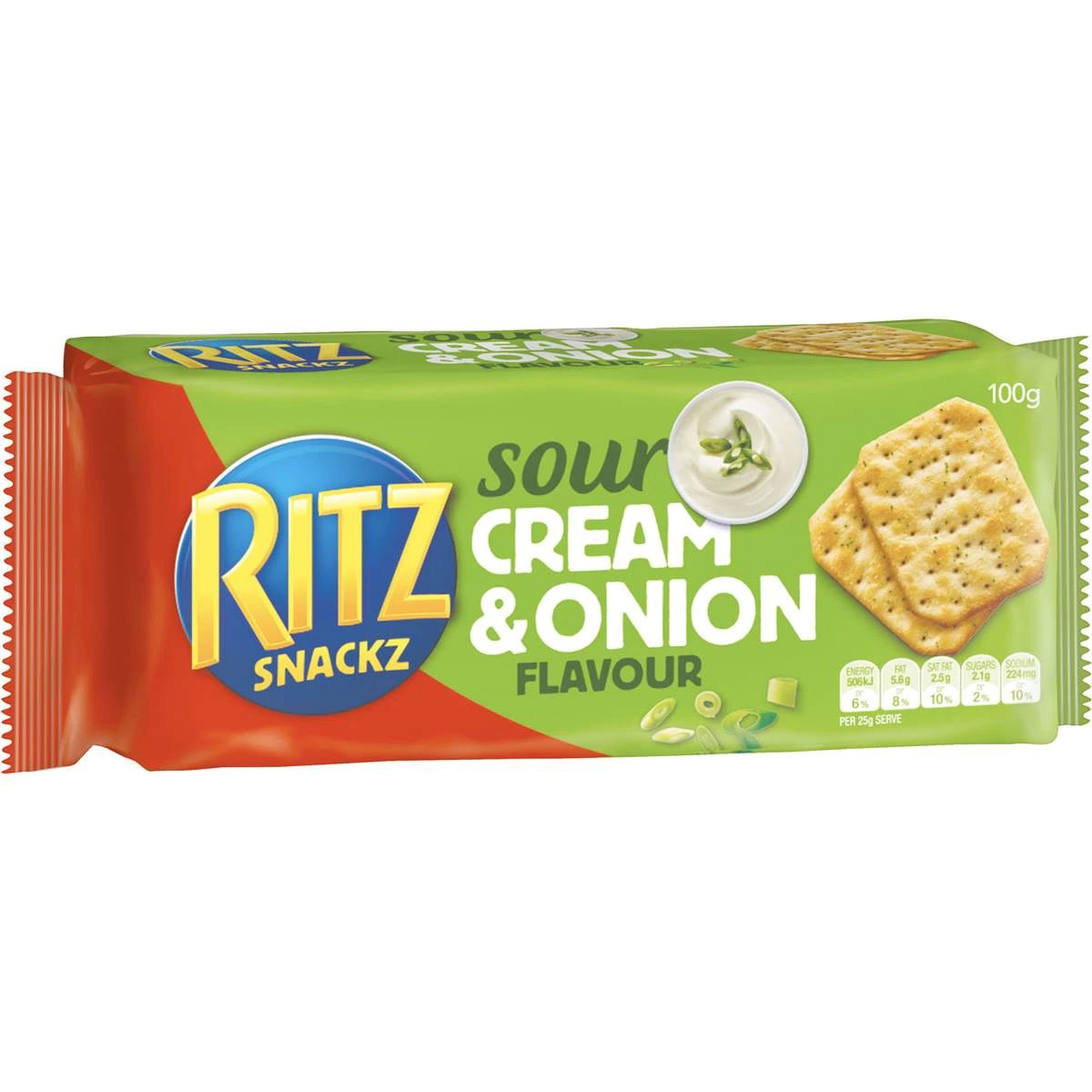 Ritz Sour Cream & Onion 100g