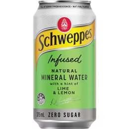 Schweppes Can Infused Lime & Lemon 375ml