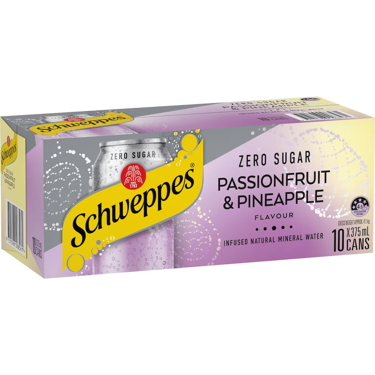 Schweppes Can (10pk) Infused Passionfruit & Pineapple 375ml