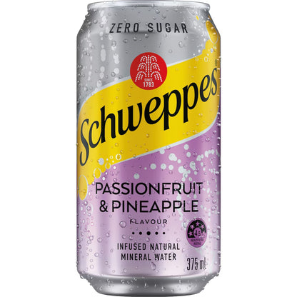 Schweppes Can (10pk) Infused Passionfruit & Pineapple 375ml