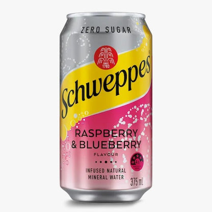 Schweppes Can (10pk) Infused Raspberry & Blueberry 375ml