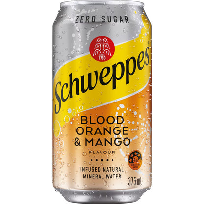 Schweppes Can (10pk) Infused Blood Orange & Mango 375ml