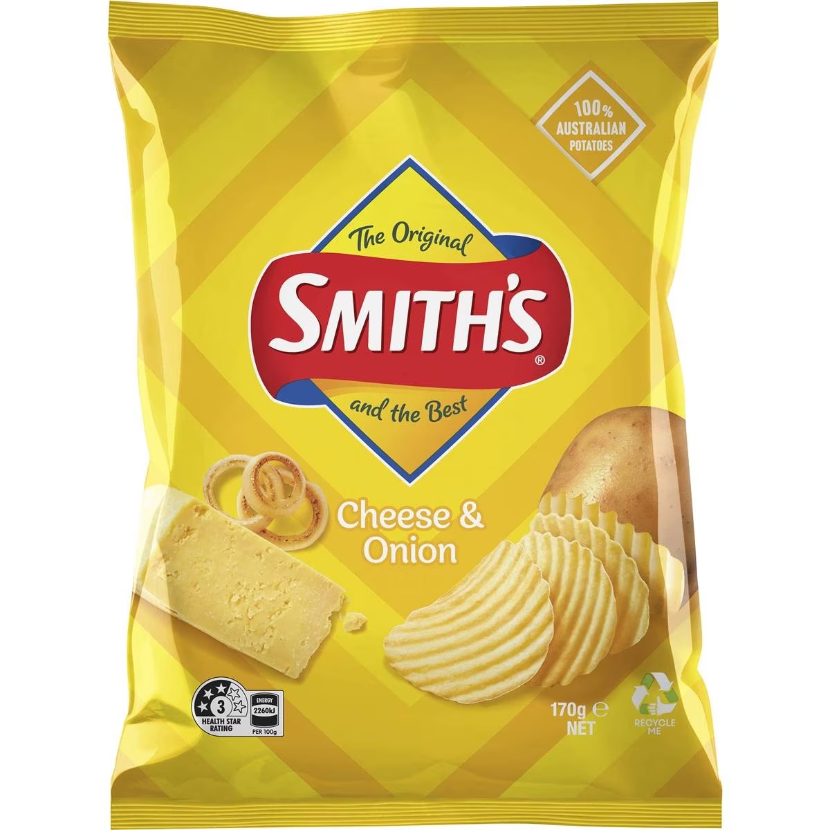 Smith's Crinkle Cut Cheese & Onion 170g