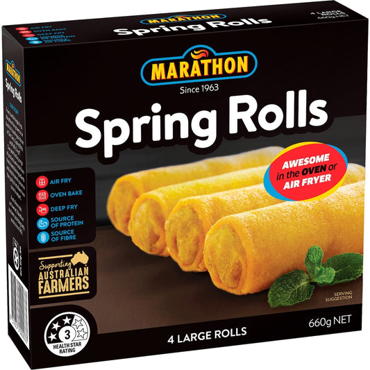 Frozen Marathon Spring Rolls (4pk) 660g