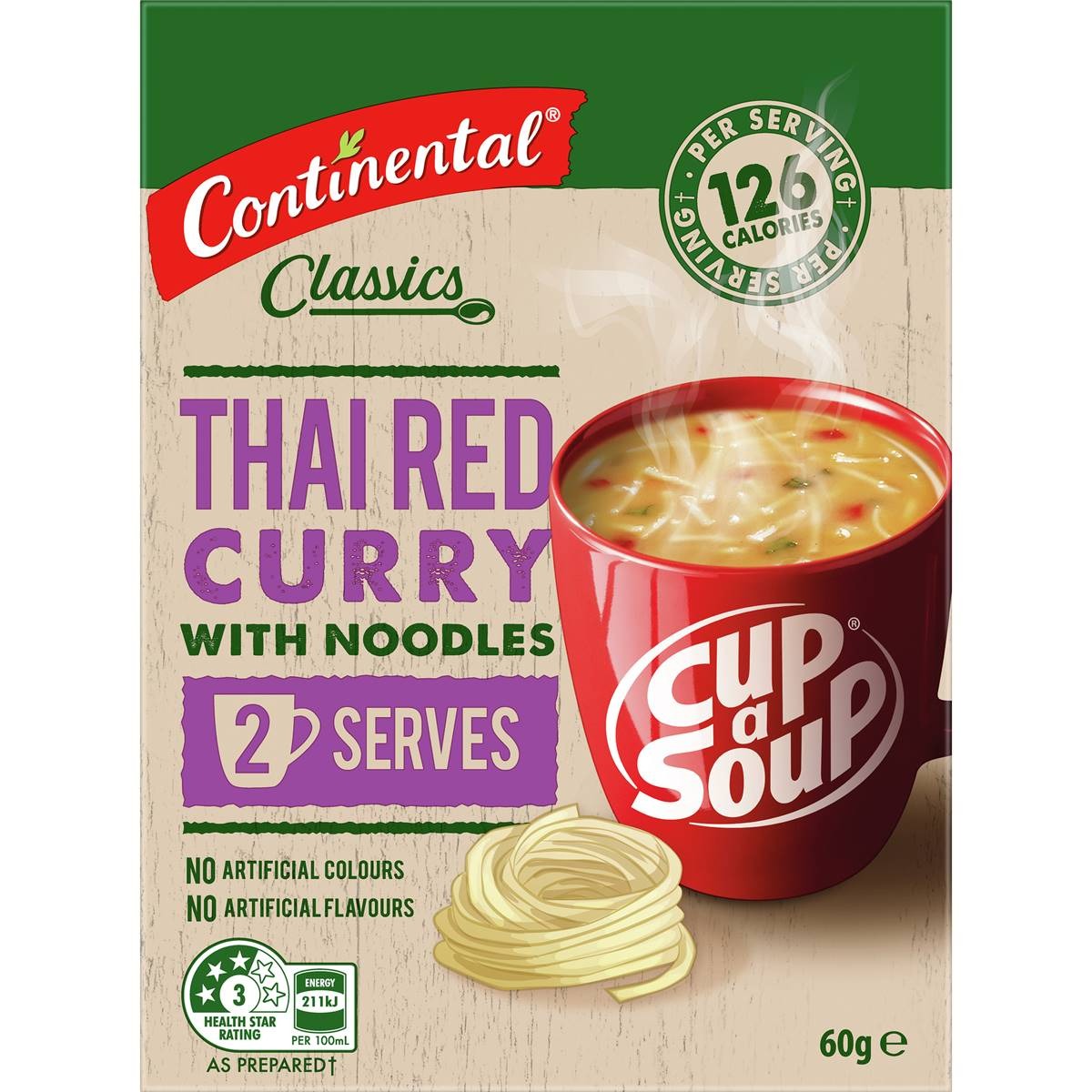 Continental Cup A Soup Thai Red Curry (2pk) 60g