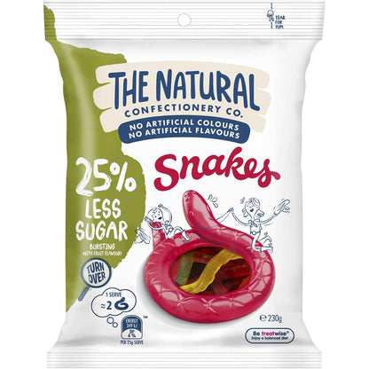 Natural Confectionery Snakes 25% Less Sugar