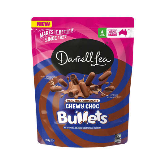 Darrell Lea Chewy Choc Bullets Milk Chocolate 190g