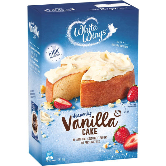 White Wings Cake Mix Vanilla 510g