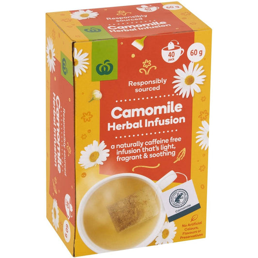 Woolworths Herbal Infusion Tea Camomile (40pk) 60g