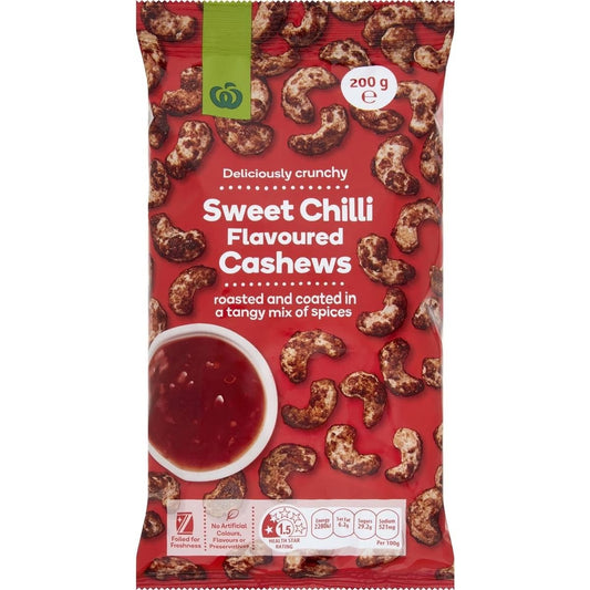Woolworths Cashews Sweet Chilli 200g