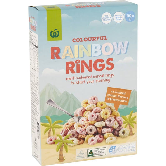 Woolworths Cereal Rainbow Rings 300g