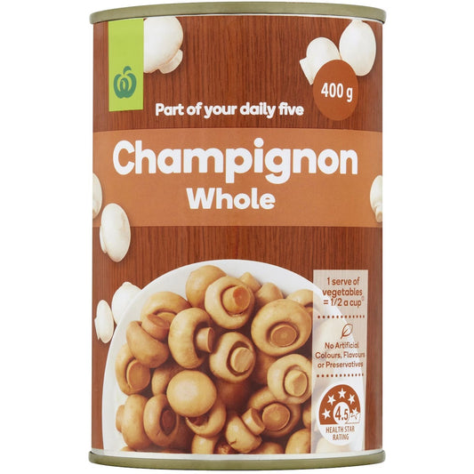 Woolworths Champignon Whole 400g