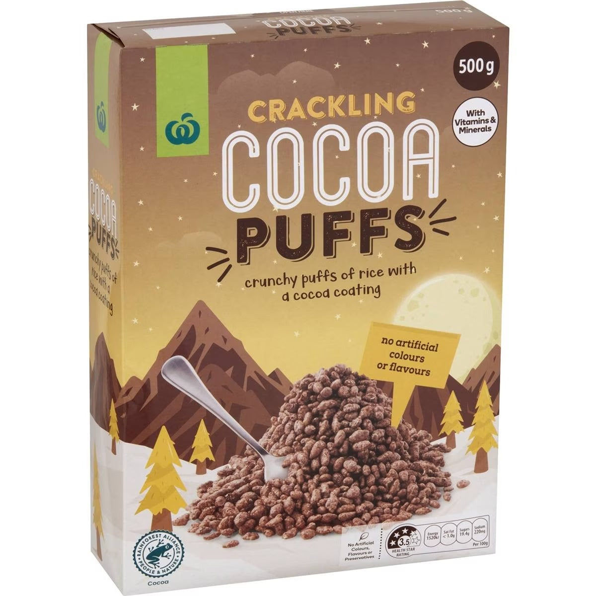 Woolworths Cereal Cocoa Puffs 500g