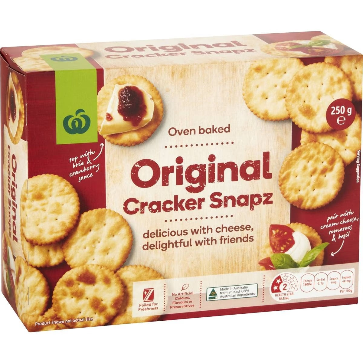 Woolworths Crackers Snapz Original 250g – Bunnasia