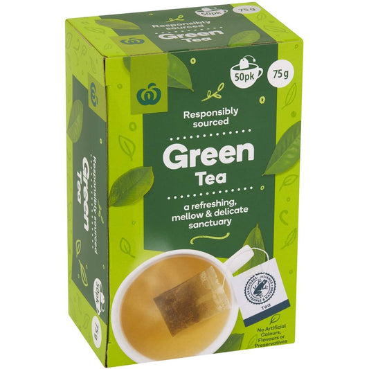 Woolworths Green Tea (50pk) 75g