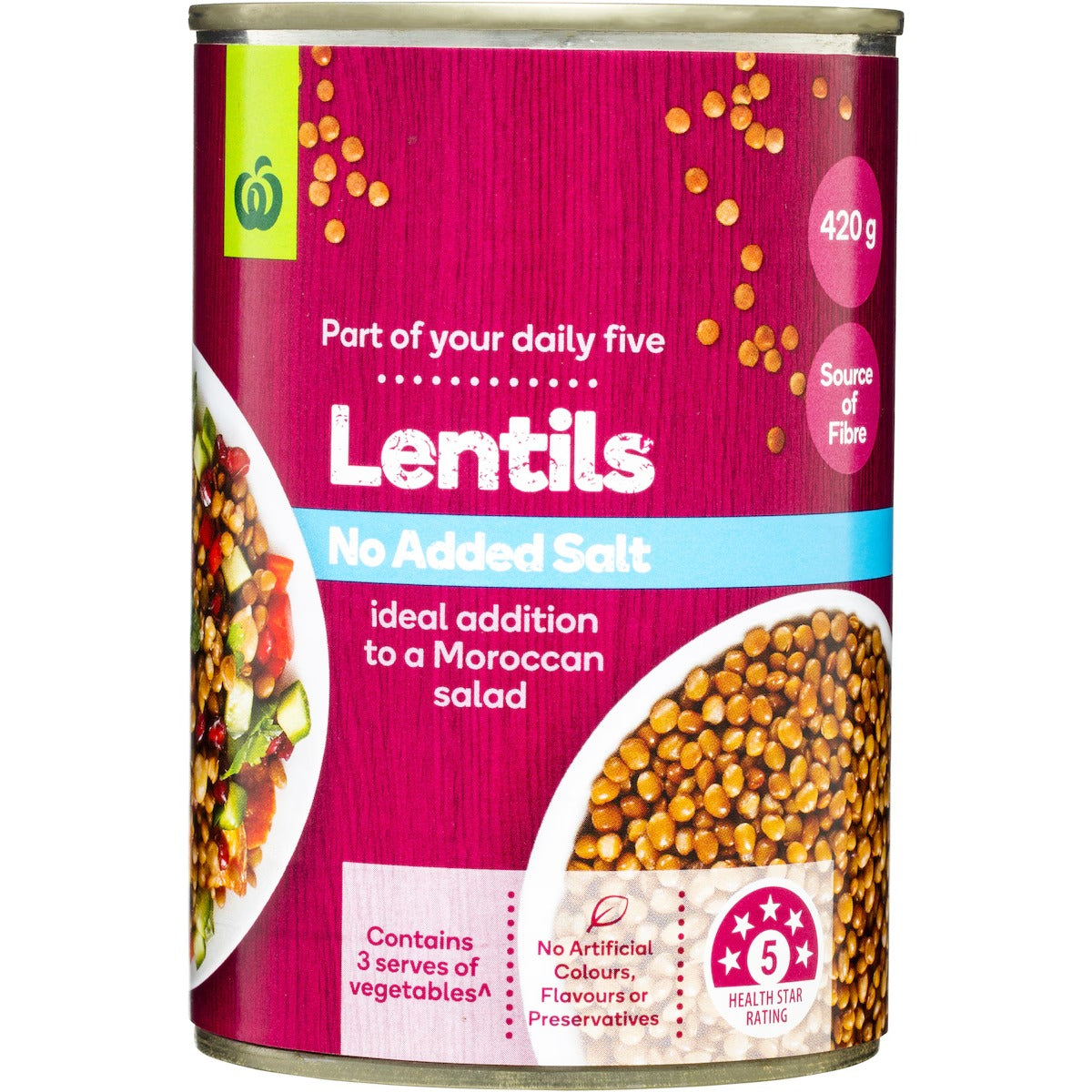 Woolworths Beans Lentils 420g