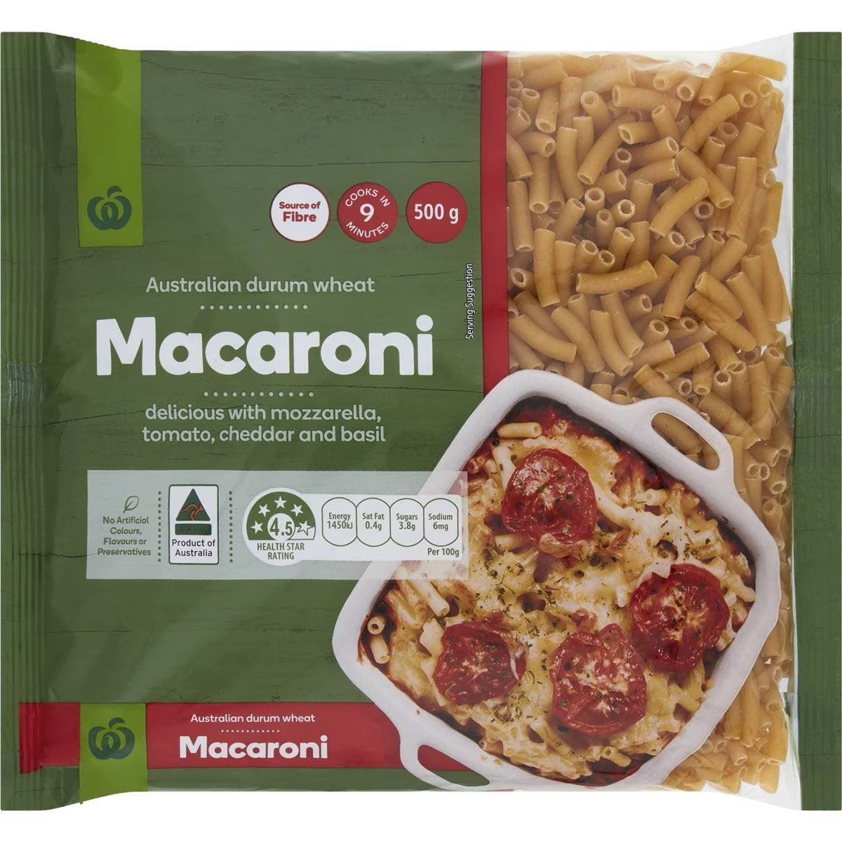 Woolworths Pasta Macaroni 500g