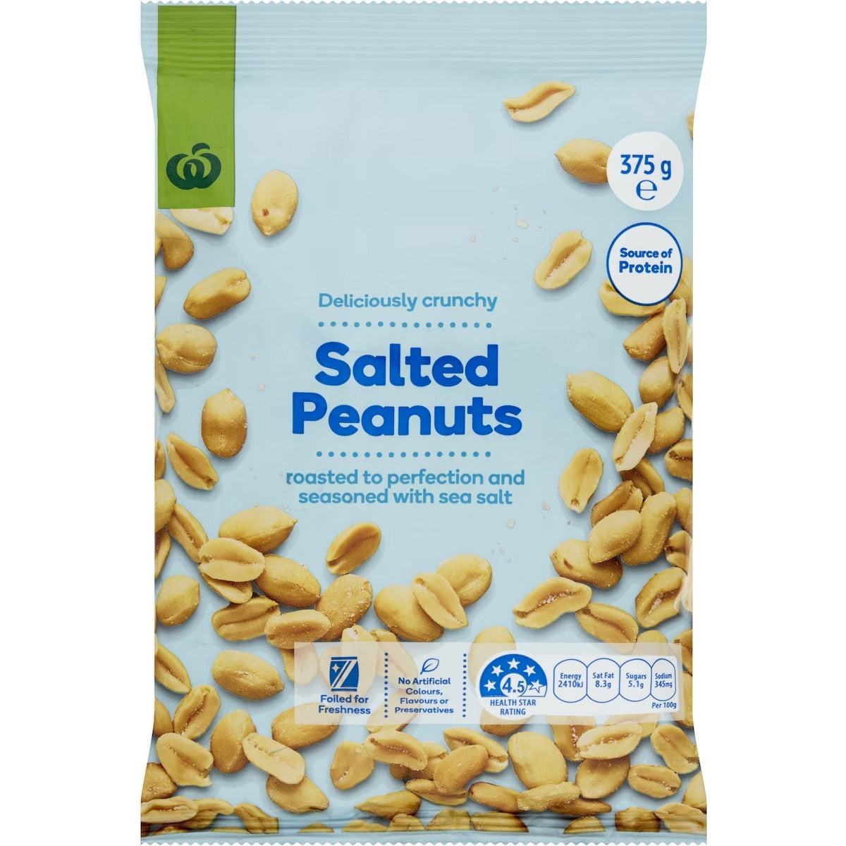 Woolworths Nuts Peanuts Salted 375g