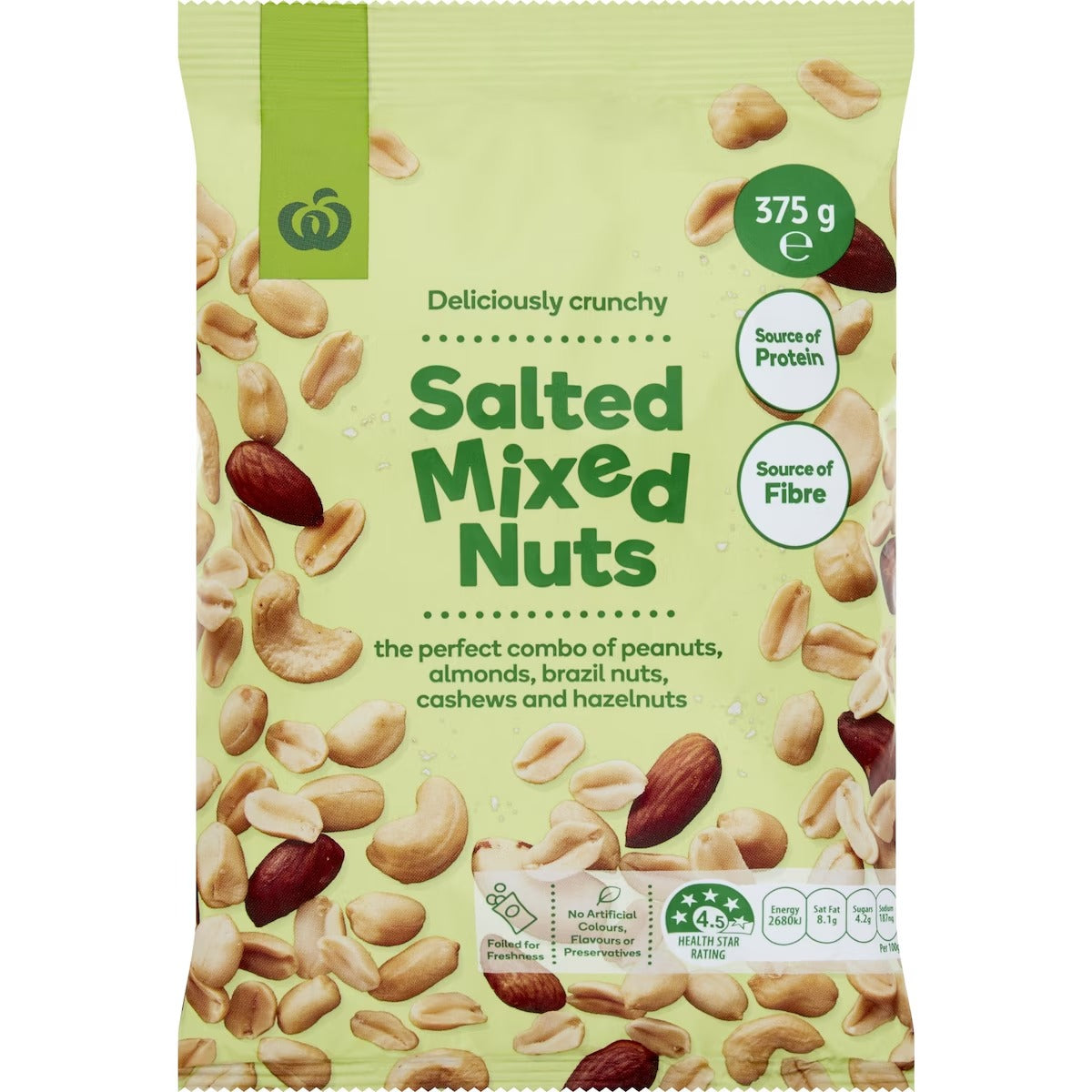 Woolworths Nuts Salted Mixed Nuts 375g