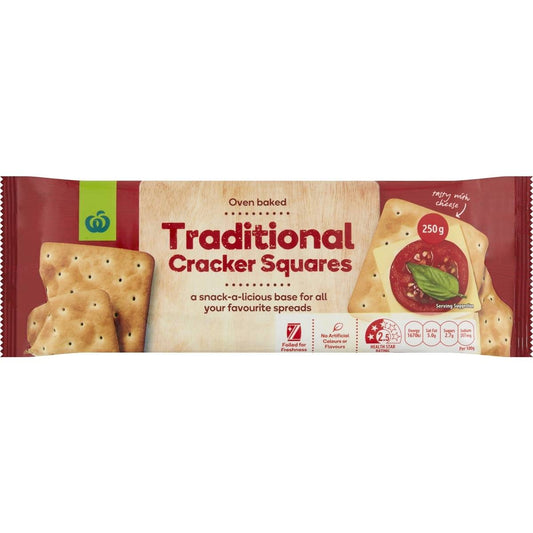 Woolworths Cracker Squares Traditional 250g